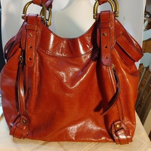 Kooba red leather handbag